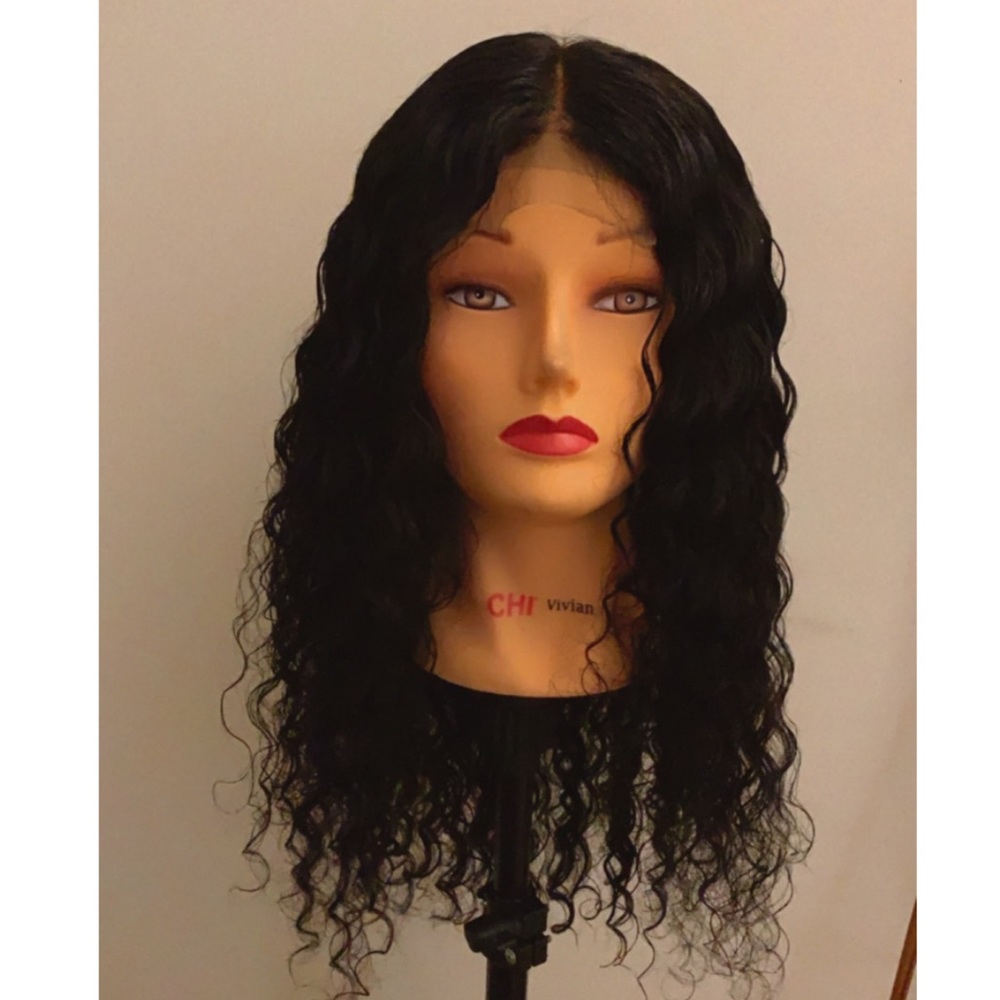 4*4 Lace closure Human hair wig